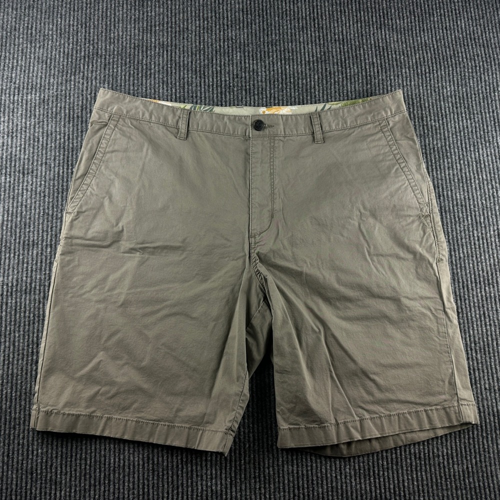 Tommy Bahama Boracay Chino Shorts Mens 38 Khaki Taupe Cotton Stretch 9 In Inseam